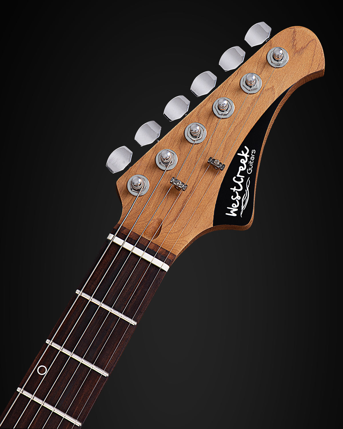 WestCreek TT-50KS Solid Body Electric Guitar, Mahogany Body, Maple Neck, Rosewood Fretboard, Rounded End Frets, Bone Nut, 22 Frets
