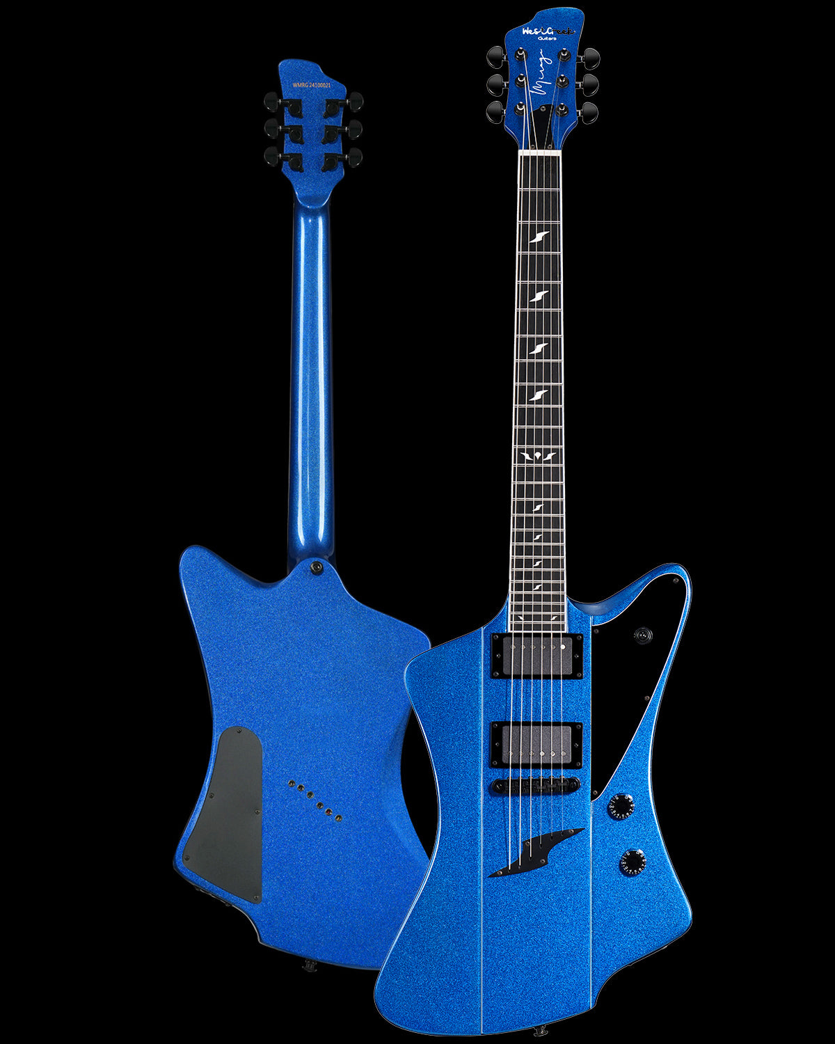 WestCreek Mirage Solid Body Electric Guitar, Mahogany Body, Maple Neck, Ebony Fretboard, Rounded End Frets, Bone Nut, 24 Frets
