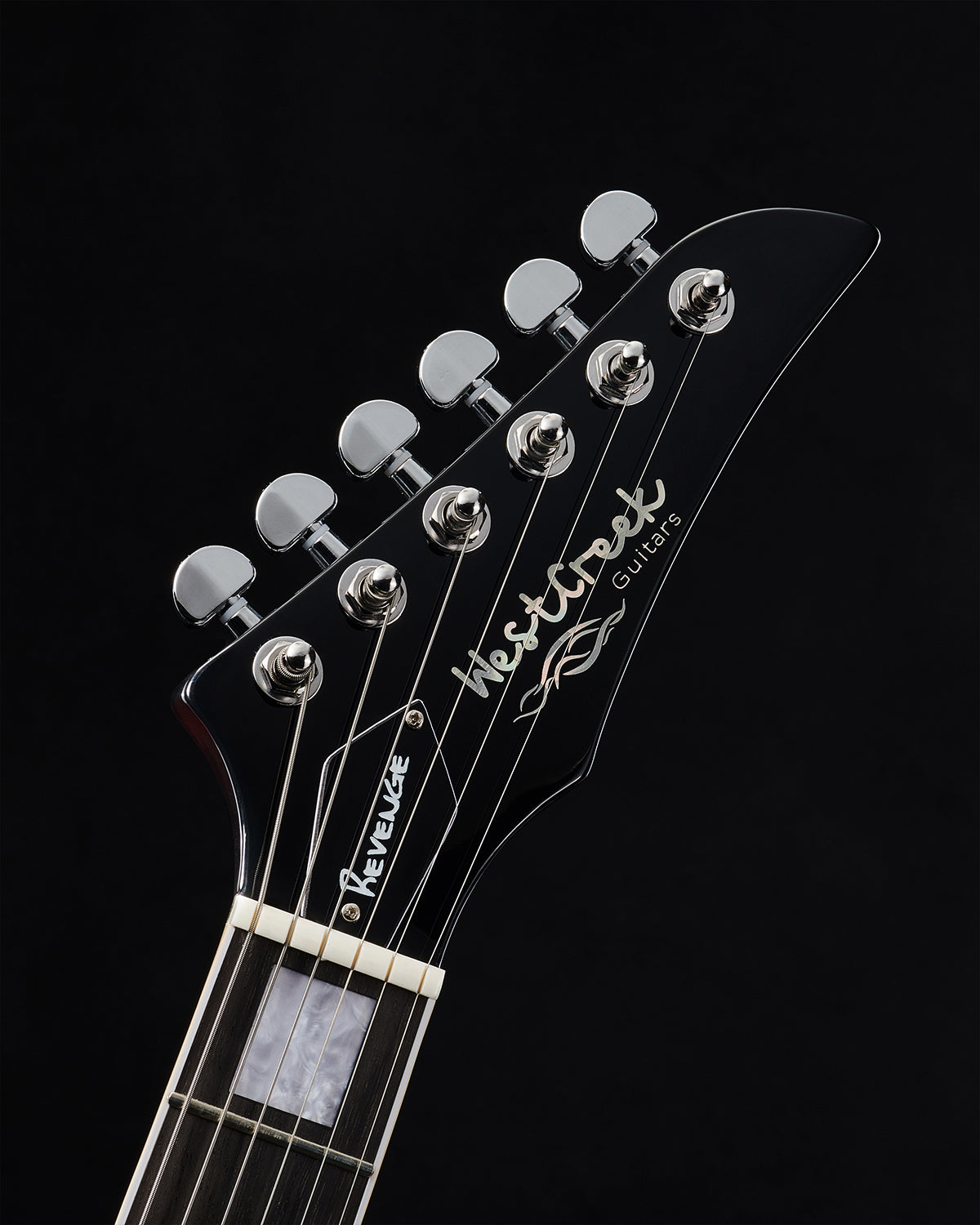 WestCreek Revenge Solid Body Electric Guitar, Heavy Metal Guitar, Right Handed, Alnico Humbucker Pickups, Rounded End Jumbo Frets, Bone nut, Rosewood Fretboard, Mahogany Body