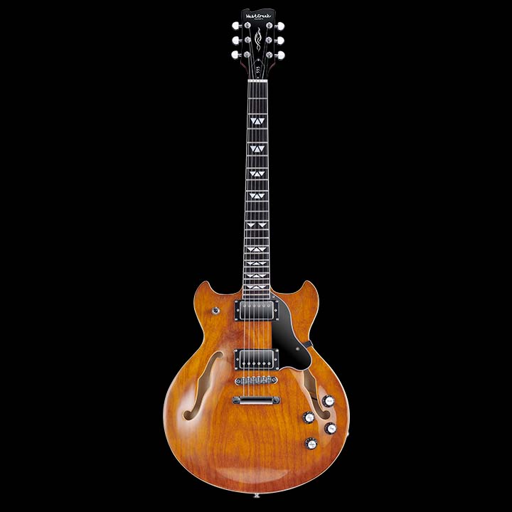 WestCreek 333 Electric Guitar with 6 String, Semi Hollow Body Jazz Electric Guitar, Humbucker Pickups, Rosewood Fretboard, Rounded End Jumbo Frets, Full size
