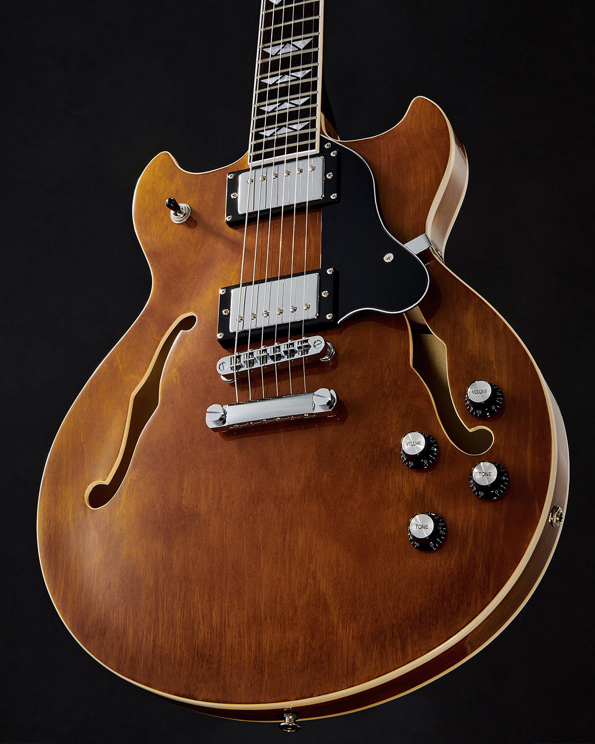 WestCreek 333 Electric Guitar with 6 String, Semi Hollow Body Jazz Electric Guitar, Humbucker Pickups, Rosewood Fretboard, Rounded End Jumbo Frets, Full size