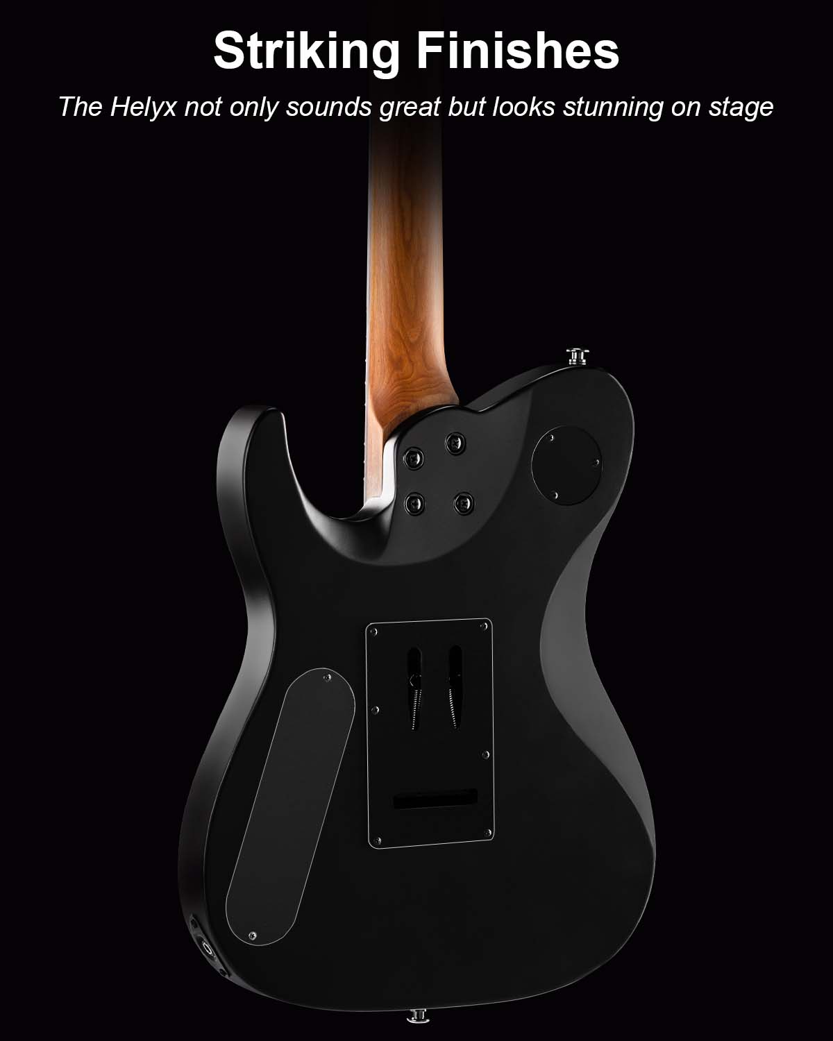 WestCreek Helyx Solid Body Electric Guitar, Mahogany Body, Maple Neck, Rosewood Fretboard, Rounded End Frets, Bone Nut, 24 Frets 