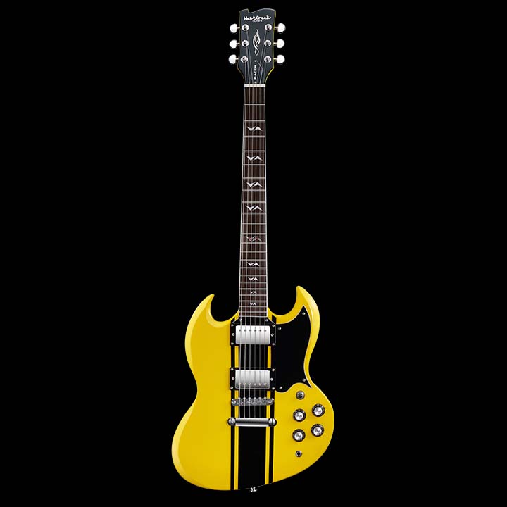 WestCreek RACER Solid Body Electric Guitar, Double Cut guitar, Rounded End Frets, Bone nut, Rosewood Fingerboard, Mahogany Body