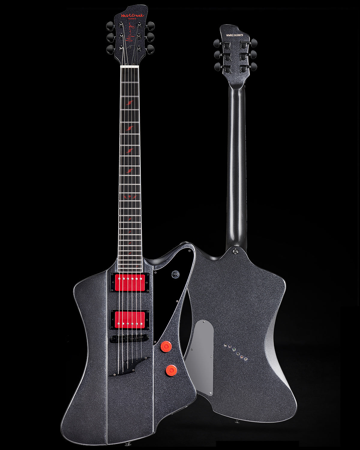 WestCreek Mirage Solid Body Electric Guitar, Mahogany Body, Maple Neck, Ebony Fretboard, Rounded End Frets, Bone Nut, 24 Frets