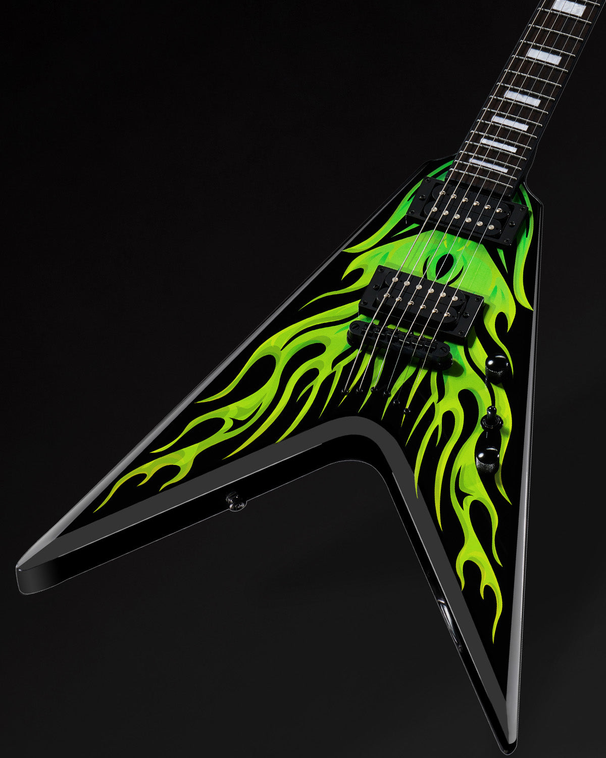 WestCreek CERBERUS Solid Body Electric Guitar, V Heavy Metal Guitar, Right Handed, Rounded End Frets, Bone Nut, Rosewood Fretboard, Mahogany Body