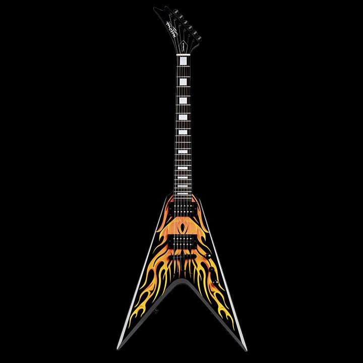 WestCreek CERBERUS Solid Body Electric Guitar, V Heavy Metal Guitar, Right Handed, Rounded End Frets, Bone Nut, Rosewood Fretboard, Mahogany Body