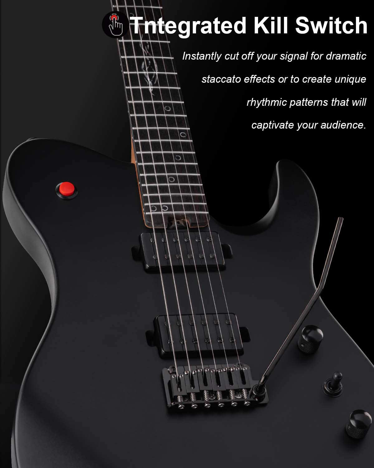 WestCreek Helyx Solid Body Electric Guitar, Mahogany Body, Maple Neck, Rosewood Fretboard, Rounded End Frets, Bone Nut, 24 Frets&nbsp;
