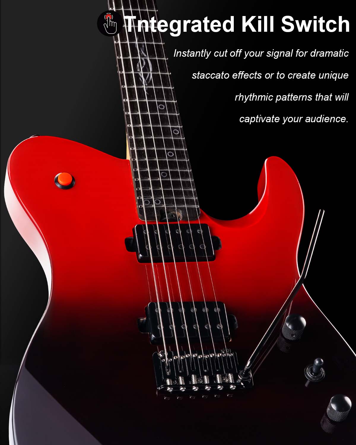 WestCreek Helyx Solid Body Electric Guitar, Mahogany Body, Maple Neck, Rosewood Fretboard, Rounded End Frets, Bone Nut, 24 Frets&nbsp;